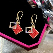 ( red)silver color earrings fashion earring fashion all-Purpose temperament woman