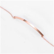 ( Rose Gold)Korean stainless steel brief Word woman style bracelet three color Optional