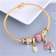occidental style fashion  Metal all-PurposeD concise flash diamond cartoon pendant more elements personality bangle