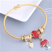 occidental style fashion  Metal all-PurposeD concise flash diamond cartoon pendant more elements personality bangle