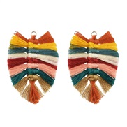 ( Color)handmade weaveDIY earrings fitting  Bohemia fashion Street Snap
