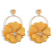Korea all-Purpose flowers diamond earrings woman fresh sweet Cloth Earring