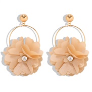 Korea all-Purpose flowers diamond earrings woman fresh sweet Cloth arring