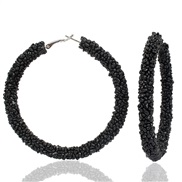 ( black)occidental style  brief fashion personality all-Purpose circle  earrings woman hoo earrings