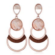 ( white)occidental style Round surface row earrings style ethylic acid geometry arring