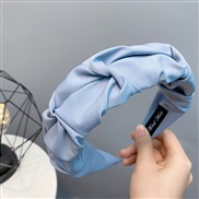 ( sky blue ) personality width eadband  Korean style pure color sweet temperament eadband Cloth adies wind