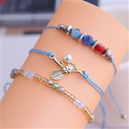 Korean style fashion  all-Purpose woman three layer bracelet