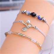 Korean style fashion  all-Purpose woman three layer bracelet