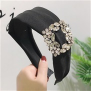 ( black)occidental style high-end fine Rhinestone Korean style fashion Cloth width Headband women Headband