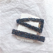 (/ sapphire blue )apan and Korea set head crystal hair clip diamondbbins head