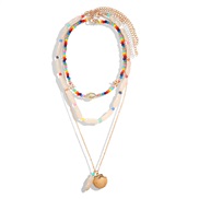 ( Color) natural series colorful beads starfish Pearl Shells Irregular long style all-Purpose necklace woman