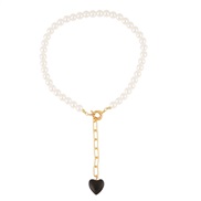 (   necklace)Korea big fashion high Pearl necklace Pearl bracelet adies chain