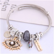 occidental style fashion  Metal all-PurposeD  eyes  concise drop pendant more elements personality bangle