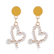 fine Korean style fashion  sweetOL  concise love Pearl personality ear stud