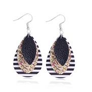 (  black)occidental style exaggerating leopard earring geometry more style cortex Earring retro wind personality earring