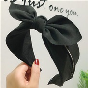 ( black)Korean style bow creative high-end Korea Rhinestone Headband width Cloth Headband woman