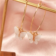 (EZbaise) occidental style  fashion fashion color Acrylic butterfly earrings personality butterfly buckle woman