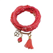 ( red)color wind beads bracelet retro wind multilayer handmade beads bracelet new