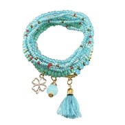 ( blue)color wind beads bracelet retro wind multilayer handmade beads bracelet new