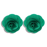 ( green)Korea fine fashion Street Snap all-Purpose earrings Cloth weave