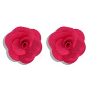 ( red)Korea fine fashion Street Snap all-Purpose earrings Cloth weave