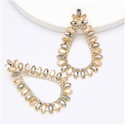 ( Gold)spring drop Alloy diamond Rhinestone fully-jewelled earrings woman occidental style super arringearrings