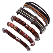 ethnic style retro weave bracelet ropediy Cowhide bracelet
