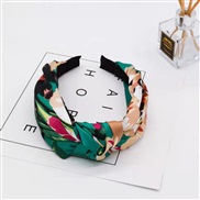 ( green)Korean style print Headband Cloth medium brief width Headband woman