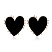 occidental style fashion  Metal color love exaggerating temperament ear stud
