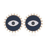 occidental style fashion  Metal color eyes exaggerating temperament ear stud
