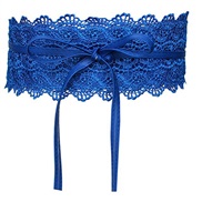 ( sapphire blue ) occidental style lady multicolor Optional width Girdle  lace flower ornament width belt  women belt