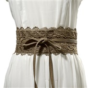 ( light brown) occidental style lady multicolor Optional width Girdle  lace flower ornament width belt  women belt