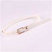 ( white)multicolor ornament Dress sweater belt lady all-Purpose bucklePU samll belt Korean style belt