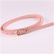 ( Pink)multicolor ornament Dress sweater belt lady all-Purpose bucklePU samll belt Korean style belt