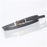 (Dark gray)multicolor ornament Dress sweater belt lady all-Purpose bucklePU samll belt Korean style belt