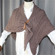 ( gray)leather buckle knitting samll cardigan woolen samll  thick warm Collar  Autumn and Winter shawl woman