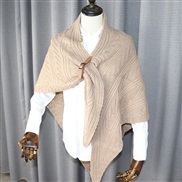 ( khaki)leather buckle knitting samll cardigan woolen samll  thick warm Collar  Autumn and Winter shawl woman