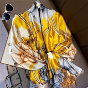 (  yellow)summer scarves woman thin style long imitate silk scarf shawl summer long style warm ornament Sunscreen beach