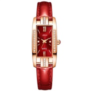 ( red)elegant temperament square lady quartz watch-face  personality samll watch-face belt lady wrist-watches