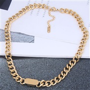 occidental style fashion Metal concise titanium steel personality temperament necklace