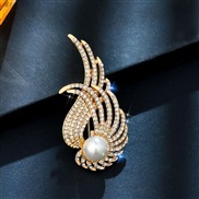 angel wings brooch brief fashion personality imitate Pearl flower all-Purpose atmospheric Coat apparel
