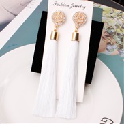 ( white)occidental style fashion  woman exaggerating long style temperament rose tassel earrings ear stud arring woman