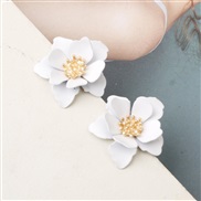 ( white)occidental style frosting flowers arring  sweet temperament fashion ethnic style all-Purpose ear stud