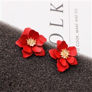 (red )occidental style frosting flowers arring  sweet temperament fashion ethnic style all-Purpose ear stud