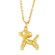 ( Gold)occidental styleins lovely fashion balloon dog pendant clavicle necklacenky