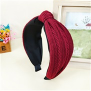 ( Red wine)Korean style pattern woolen eadband  brief color width eadband  fashion knitting