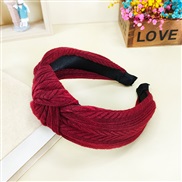 ( Red wine)Korean style Autumn and Winter woolen eadband woman  width knitting  eadband