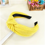 ( yellow)Korean style Autumn and Winter woolen eadband woman  width knitting  eadband