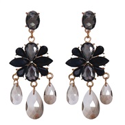 ( black)occidental style Bohemia ear stud retro color flowers drop earrings earring personality woman