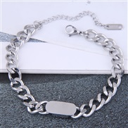 occidental style fashion Metal concise titanium steel personality temperament bracelet